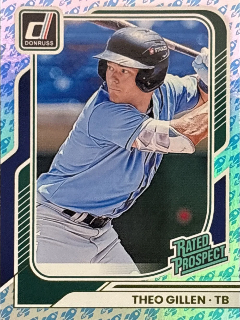 Panini Donruss Theo Gillen Rated Prospect Baseball Card - Refractor